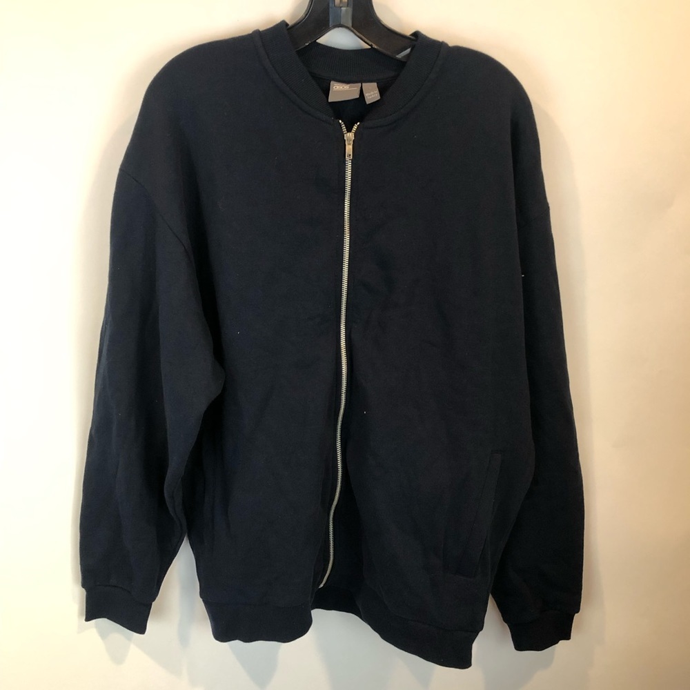 ASOS Mens Black Full Zip mock Neck Sweatshirt